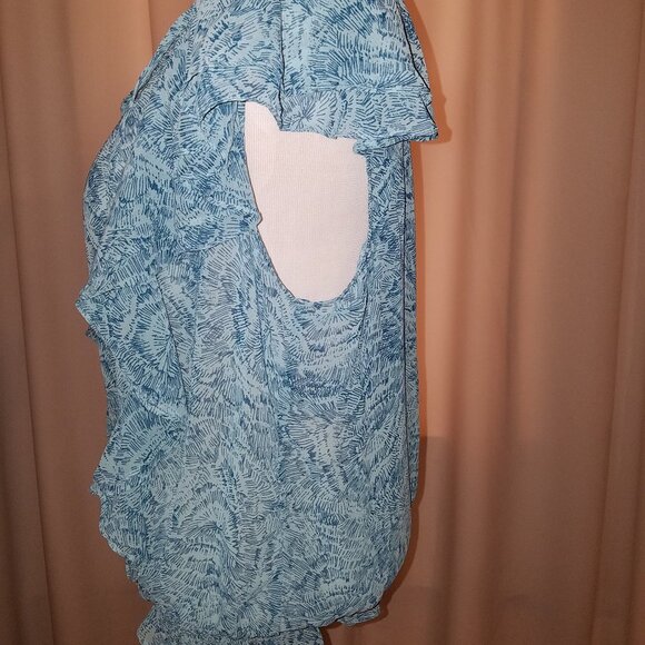 ana baby blue flowy sleeve elastic waist XL NWOT - Picture 2 of 3